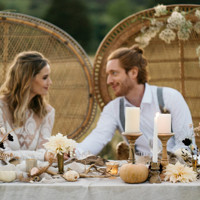 Boho Hochzeit Tischdeko